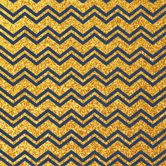 Blue rough denim fabric background with glitter zigzag 
