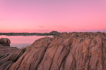 Willow Lake Prescott Arizona Sunset Landscape