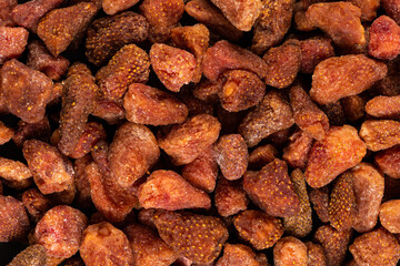 Dried Strawberries Background Texture