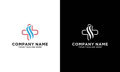 Cross Sign Medical Logo Health Symbol Pharmacy Icon. Flat Vector Logo Design Template Element