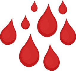 Obraz premium Vector illustration of rain of blood drops
