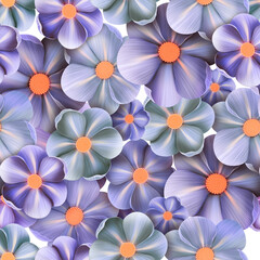 Summer floral seamless pattern. Flower background