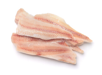 Top view of frozen pollock fillet