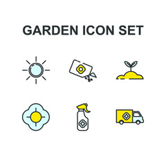 garden set icon, isolated garden set sign icon, vector illustration