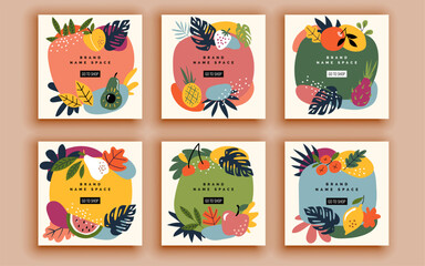 Fototapeta premium Set of sale banner template design. Vector illustration.