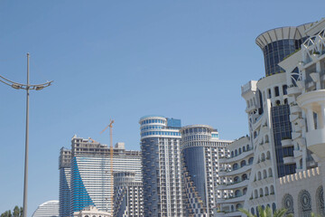 Skyscraper Office apartment building Batumi. high-rise buildings. Modern, Luxury Apartment Building