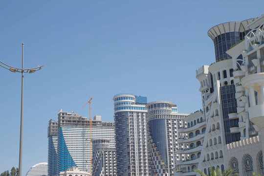 Skyscraper Office apartment building Batumi. high-rise buildings. Modern, Luxury Apartment Building