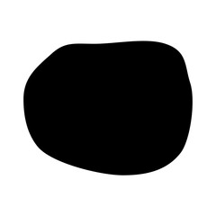 Abstract ink blotch, round liquid blot inkblot shape. Freskle pebble. Deform random smooth vector illustration