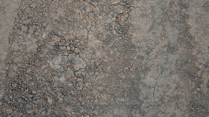 Dry soil surface with sand cracked and drought. Texture background
