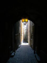Fototapeta premium Crest, village médieval, Crest, medieval village