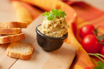 Mediterranean pate. Vegetarian and healthy food