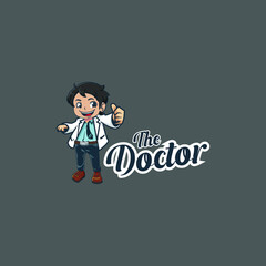 Logo Mascot Doctor, Logo Design, Cartoon design