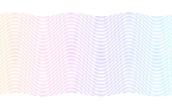 Soft rainbow color. Linear background. Design elements. Poligonal lines. Guilloche. The protective layer for banknotes, diplomas and certificates template. Vector illustration EPS 10