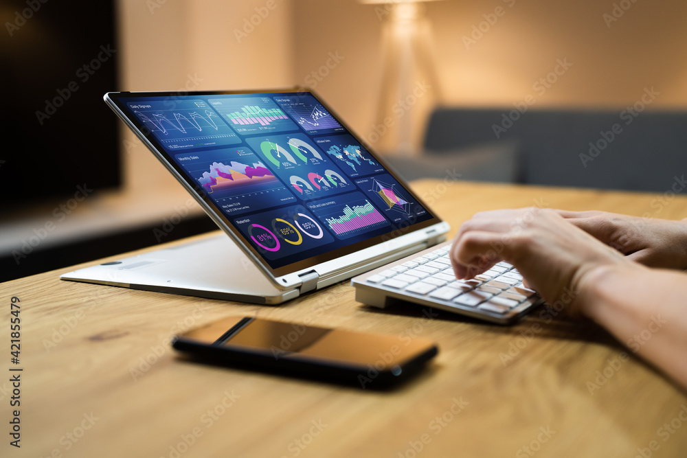 Poster kpi business data dashboard analytics