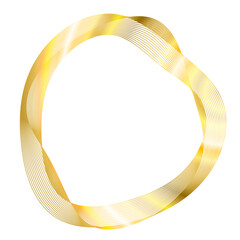 Design elements. Wave of many glittering lines circle ring. Abstract glow wavy stripes on white background isolated. Vector illustration EPS 10. Glitter waves with lines created using Blend Tool