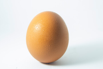 Chicken eggs on white background