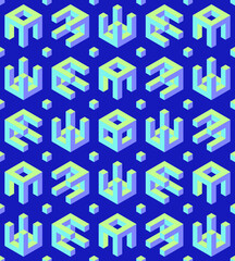 isometric seamless pattern