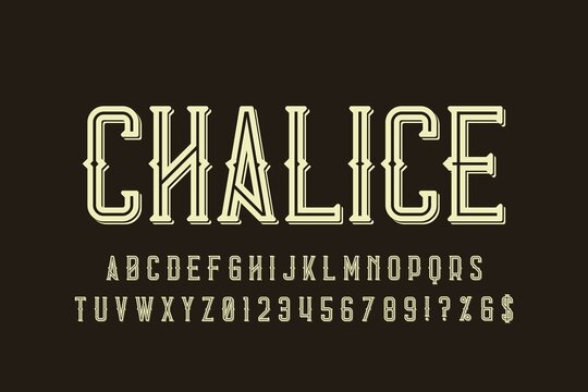 typeface vector design, alphabet font, brown style
