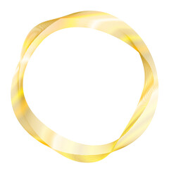 Design elements. Wave of many glittering lines circle ring. Abstract glow wavy stripes on white background isolated. Vector illustration EPS 10. Glitter waves with lines created using Blend Tool