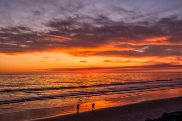 Walking Along Swamis Beach in Southern California