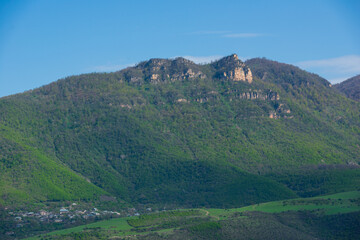 Fototapeta na wymiar Spring landscape with mountains, Tavush, Armenia