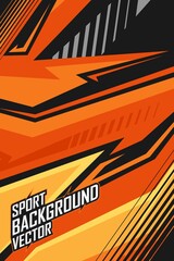 Racing abstract background. Sport line graphic for extreme jersey team, vinyl car wrap and decal.
