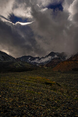 mountains and clouds landscape