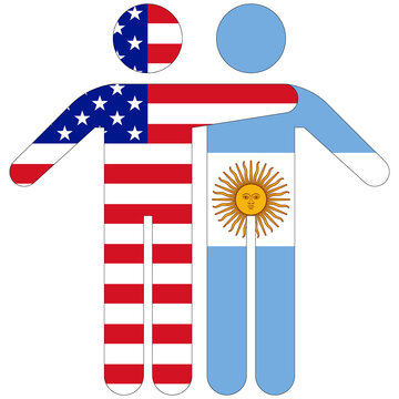 USA - Argentina / friendship concept