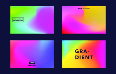 Modern bright mesh gradient vector, digital vibrant colorful background, elegant soft blur texture, dynamic abstract cover, banner, card, flyer, poster design template in blue, orange, green, purple