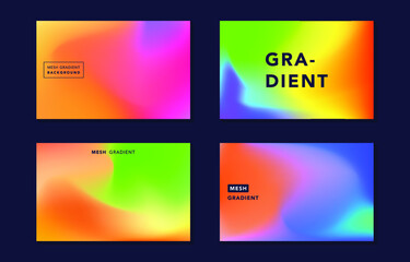 Modern bright mesh gradient vector, digital vibrant colorful background, elegant soft blur texture, dynamic abstract cover, banner, card, flyer, poster design template in blue, orange, green, purple