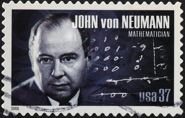 Mathematician John von Neumann on american postage stamp