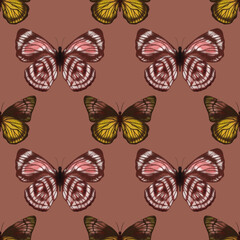 seamless pattern with butterflies