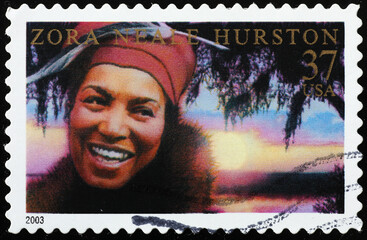 Zora Neale Hurston on american postage stamp