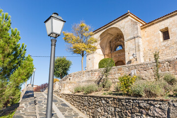 Fototapeta na wymiar Church of Santa Eulalia in Arauzo de Miel, province of Burgos, Castile and Leon, Spain