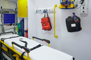 Interior of ambulance