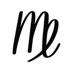 Vector illustration of Virgo zodiac sign