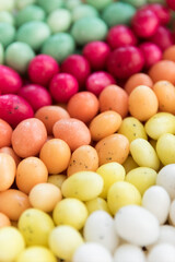 Colorful speckled easter drag&eacute;es
