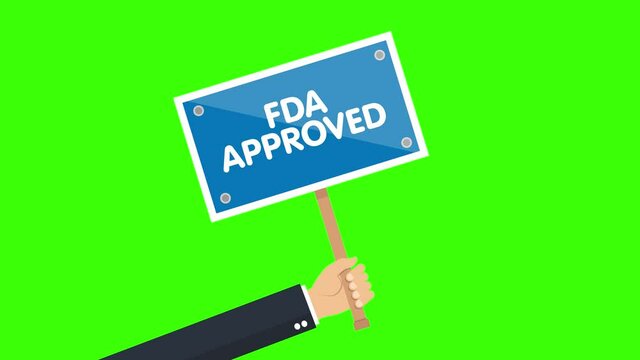 FDA approved sign animation. 4K motion animation.