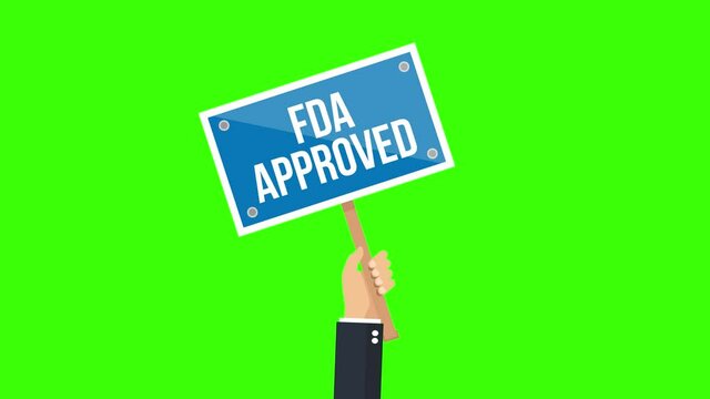 FDA approved sign animation. 4K motion animation.