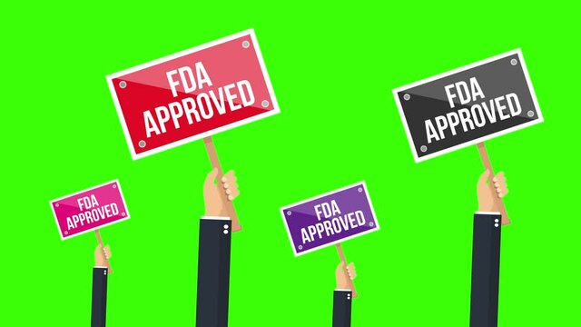 FDA approved sign animation. 4K motion animation.