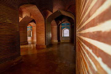 Inside view of Shahjahan mosque
The Shah Jahan Mosque, also known as the Jamia Masjid of Thatta, is a 17th-century building that serves as the central mosque for the city of Thatta, in the Pakistani p