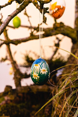 Spring style decorated easter egg.