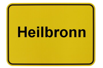 Illustration eines Stadteingangsschildes der Stadt Heilbronn