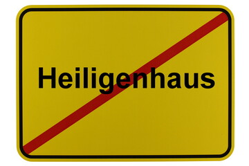 Illustration eines Stadtausgangsschildes der Stadt Heiligenhaus