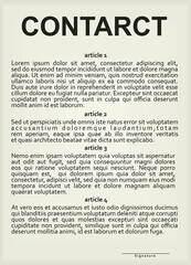 Fototapeta premium Simple contract template. vector illustration