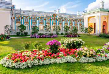 Catherine palace and park in Tsarskoe Selo (Pushkin), Saint Petersburg, Russia