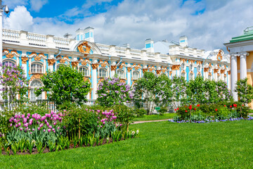 Catherine palace and park in Tsarskoe Selo (Pushkin), Saint Petersburg, Russia