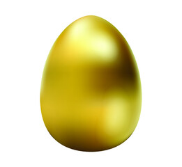 Easter golden egg vector illustration isolated on white background. Easter egg vector.