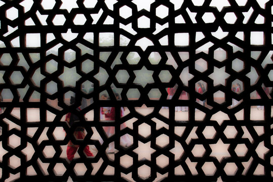 Delhi_Grabmahl des Humayun_kunstvolles Gitter