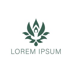 women yoga minimalist logo design